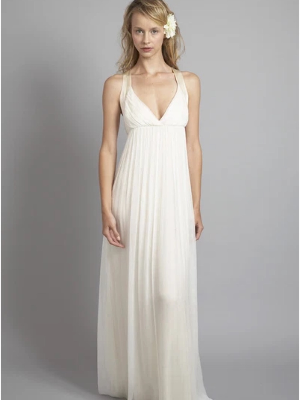 Saja Elegant Empire-Waist Racer Back Wedding Dress